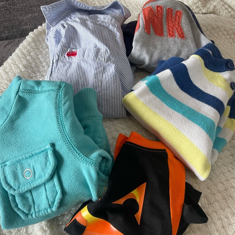 LOT OF 5 BABY 18-24 MONTHS FALL/WINTER TOPS
